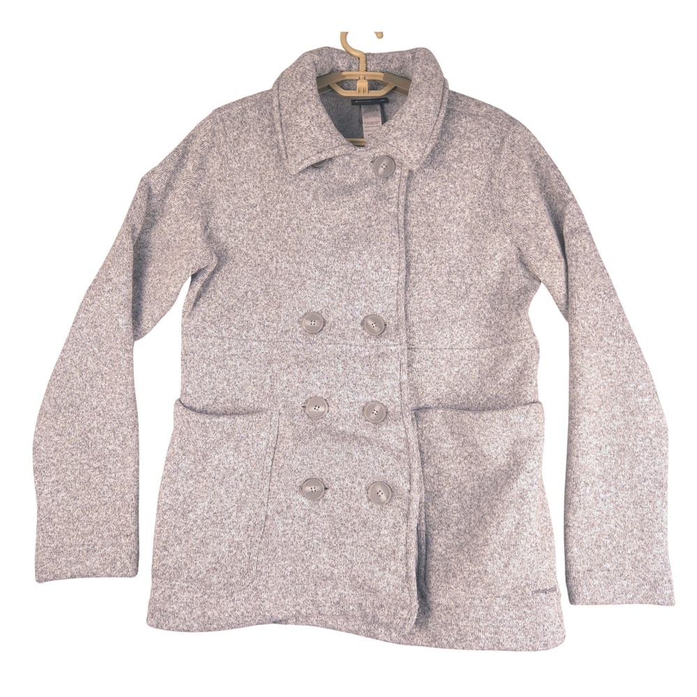 Patagonia Better Sweater Pea Coat Grey Heather Fleece Jacket 25860 Women Large